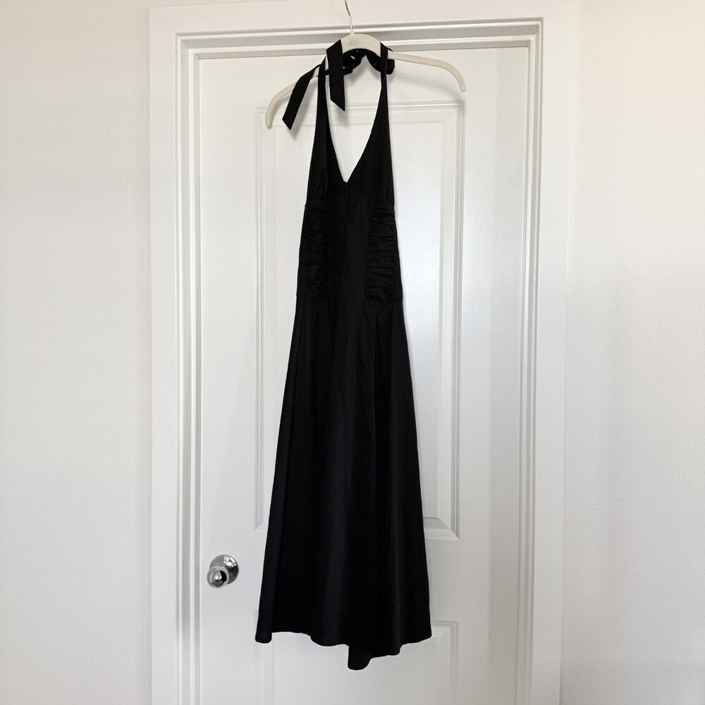 xoxo Y2K whimsigoth classic vest halter dress black midi medium